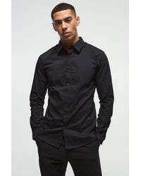 BoohooMAN - Long Sleeve Slim Shirt - Lyst