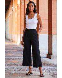 Roman - Elastic Waist Wide Leg Cropped Culottes - Lyst