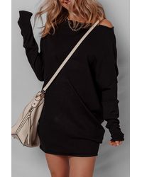 Azura Exchange - Off Shoulder Long Sleeve Dress - Lyst