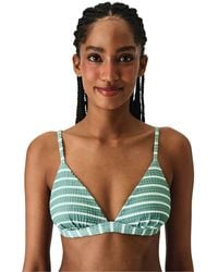 Penti - Maela Triangle Fit Striped Textured Bikini Top - Lyst