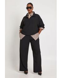 Boohoo - Plus Funnel Neck Half Zip Nylon Zip Up Tracksuit - Lyst