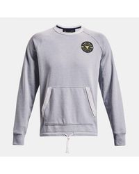 Under Armour - Project Rock Grey Heavyweight Terry Sweater Cotton - Lyst