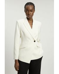Karen Millen - Compact Viscose Single Breasted Tailored Blazer - Lyst