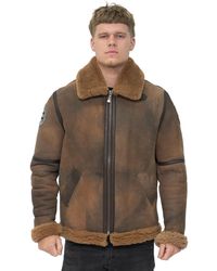 Infinity Leather - B3 Sheepskin Ww2 Bomber Jacket-Arnsberg - Lyst