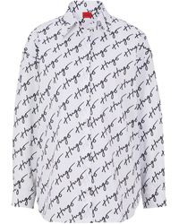 HUGO - Dames Elisa Blouse In Multi Kleur - Lyst
