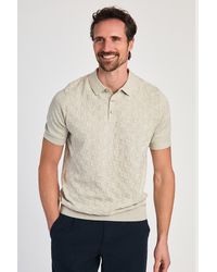 Nines - Cotton Short Sleeve Button-Up Polo Shirt - Lyst
