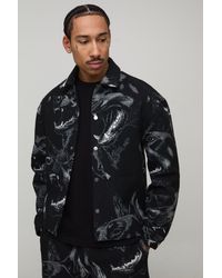 BoohooMAN - Regular Dog Tapestry Overshirt - Lyst