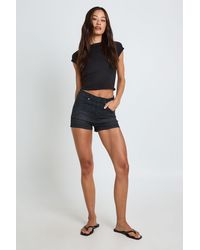 Boohoo - Tall Y2K Pocket Denim Mini Booty Short - Lyst