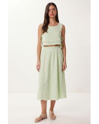 Happiness İstanbul - Cotton Sleeveless Blouse And Midi Skirt Set - Lyst