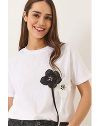Bianco Lucci - Flowering Print Short Sleeve T-Shirt - Lyst