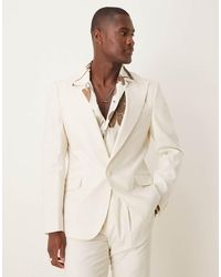 ASOS - Linen Blend Skinny Suit Jacket - Lyst
