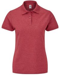Fruit Of The Loom - Dame Fit Piqué Polo Shirt (rode Heide) - Lyst