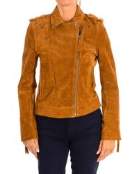 Karl Marc John - Short Long Sleeve Leather Jacket 9066 - Lyst