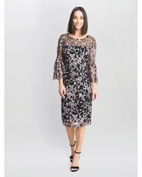 Gina Bacconi - Maxine Embroidered Shift Dress - Lyst