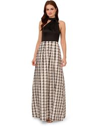 Adrianna Papell - Plaid Combo Gown - Lyst