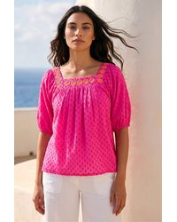 Roman - Embroidered Textured Top - Lyst