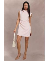 Boohoo - Cowl Pleat Detail Mini Dress - Lyst