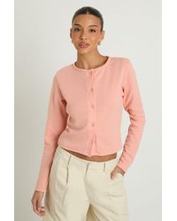 Boohoo - Stripe Button Through Long Sleeve Top - Lyst