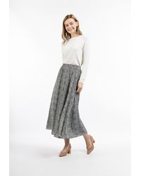 Dreimaster - Maxi Rok Zwart Wit - Lyst