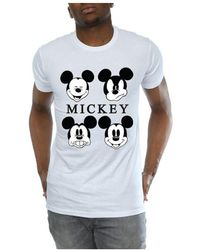 Disney - Four Heads Mickey Mouse Cotton T-shirt - Lyst