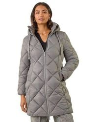 Roman - Diamond Quilt Padded Coat - Lyst
