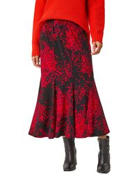 Roman - Abstract Print Asymmetric Stretch Skirt - Lyst