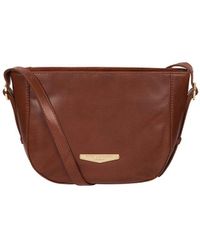 Pure Luxuries - 'Kaye' Italian Vegetable-Tanned Leather Shoulder Bag - Lyst
