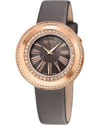 Gevril - Gandria Swiss Diamond Bronze Mop Dial, Genuine Italian Made Leather Watch - Lyst