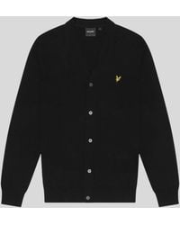 Lyle & Scott - Cotton Merino V Neck Cardigan - Lyst