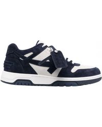 Off-White c/o Virgil Abloh - Out Of Office Navy Blue Suede Sneakers - Lyst