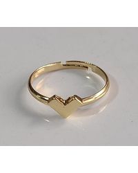 The Jewellery Stockroom - Plated Triangle Signet Dress Ring - Lyst