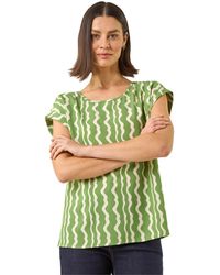 Roman - Abstract Wave Print Shell Top - Lyst