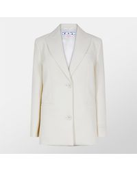 Off-White c/o Virgil Abloh - Tmby Wool Blend Softshell Jacket - Lyst