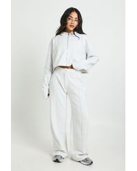 Boohoo - Cropped Bomber Jacket And Tailored Jogger Tracksuit - Lyst