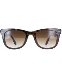 Ray-Ban - Sunglasses Folding Wayfarer 4105 Light Havana Gradient 710/51 54Mm - Lyst