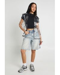 Boohoo - Trim Detail Transparent Festival Mac - Lyst