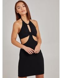 Pink Vanilla - Cut Out Halterneck Mini Dress - Lyst