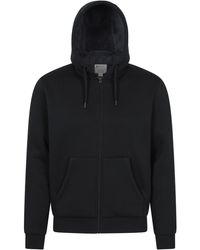 Mountain Warehouse - 'Dalton' Hoodie With Zip Closure Borg Lined Casual Cosy Jumper Cotton - Lyst