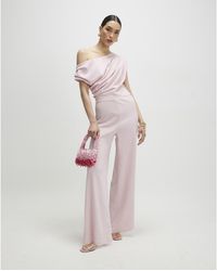River Island - Jumpsuit Asymmetric Drape - Lyst