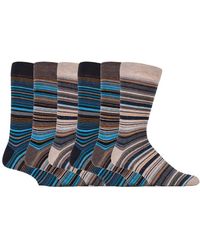 Sock Snob - 6 Pack Colourful Striped Patterned Dress Cotton Socks - Lyst