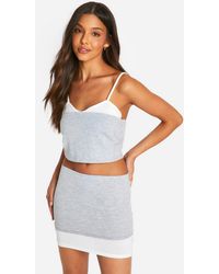 Boohoo - Double Layer Contrast Cami Top - Lyst