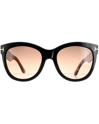 Tom Ford - Cat Eye Havana Gradient Wallace Ft0870 - Lyst