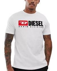 DIESEL - T Just Division T Shirt Short Sleeve Crew Neck Casual Cotton Tee - Lyst