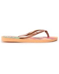 Havaianas - Floral Print Thong Toe Flip Flop Sandals - Lyst