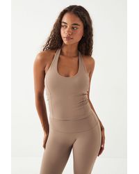 DSGN Studio - Sports Sculpt Seam Detail Padded Halterneck Top - Lyst