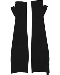 Dolce & Gabbana - Zwarte Virgin Wol Gebreide Vingerloze Herenglovens - Lyst