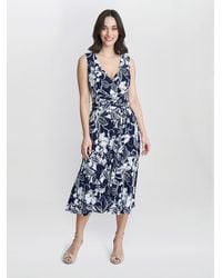 Gina Bacconi - Denise Fit And Flare Jersey Dress - Lyst