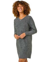 Roman - Sequin Detail Stretch Jumper Dress - Lyst