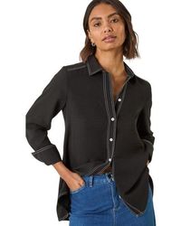 Roman - Constrast Stitch Shirt - Lyst