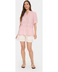 Saint Tropez - Blouse Met Korte Mouwen Geleksasz Regular Fit Rose - Lyst
